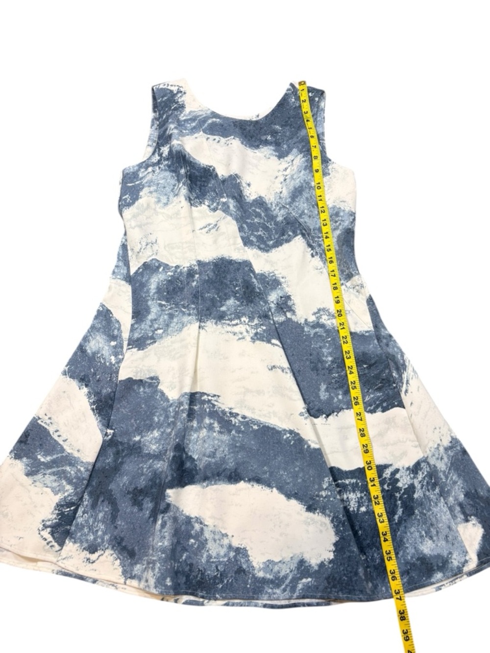 NIC+ZOE Blue and Cream Mini Dress - Picture 9 of 12